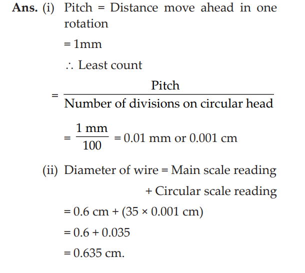 Measurements and Experimentation Numerical Problems for ICSE Class 9 Physics Chapter 1 - 6